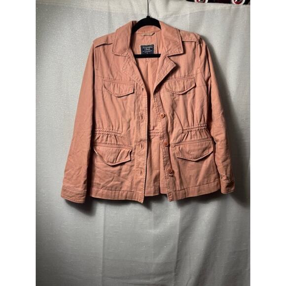 Abercrombie & Fitch Jackets & Blazers - ABERCROMBIE & FITCH PINK BUTTON UP JACKET SIZE SMALL